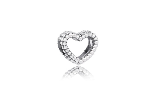 PANDORA BEADED OPEN HEART CHARM 797516 Schmuck Silber Silver 925°