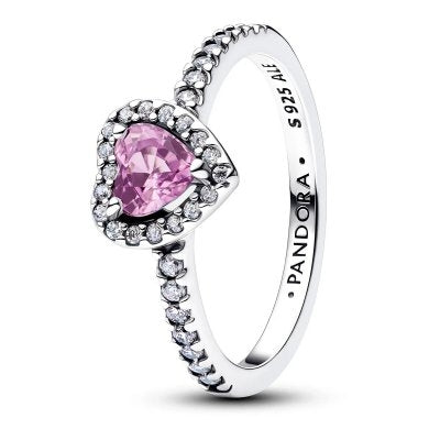 PANDORA ELEVATED HEART RING Damen Ring aus Silber 925 in Silber 198421C12-56 – Produktansicht