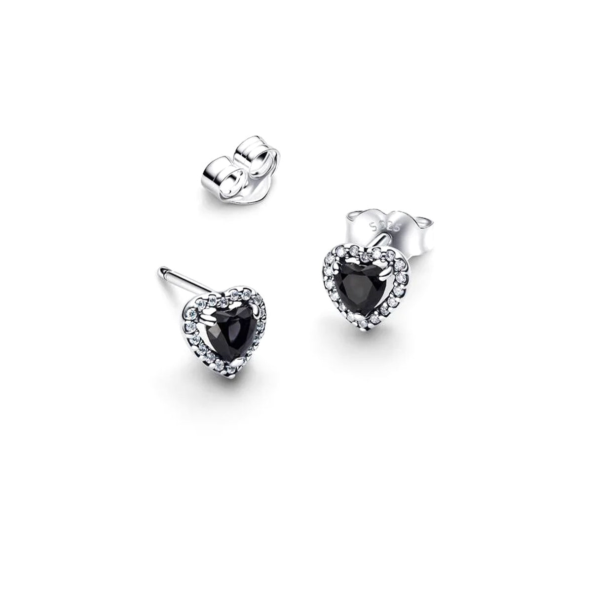 PANDORA ELEVATED HEART STUD EARRINGS 298427C03 Schmuck Silber Silver 925°