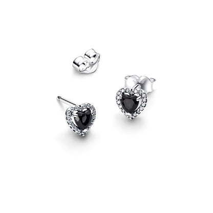 PANDORA ELEVATED HEART STUD EARRINGS 298427C03 Schmuck Silber Silver 925°