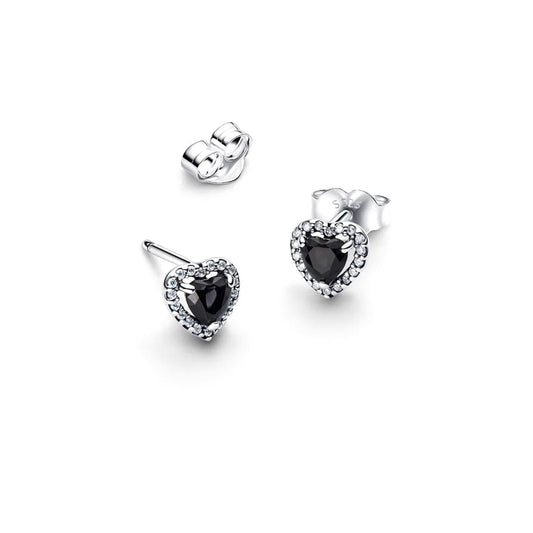 PANDORA ELEVATED HEART STUD EARRINGS 298427C03 Schmuck Silber Silver 925°