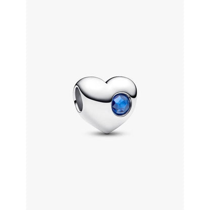 PANDORA ENGRAVABLE BLUE STONE HEART CHARM 794161C09 Schmuck Blau Silver 925° ansicht-2