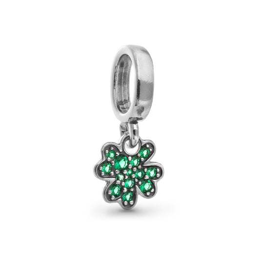 PANDORA FOUR-LEAF CLOVER DANGLE CHARM Damen Charm aus Silber 925 in Silber 792751C01 – Produktansicht