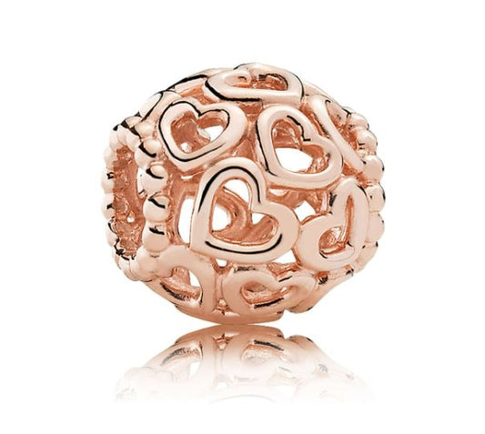 PANDORA HEARTS ALL OVER CHARM Damen Charm aus Silber 925 in Silber 780964 – Produktansicht