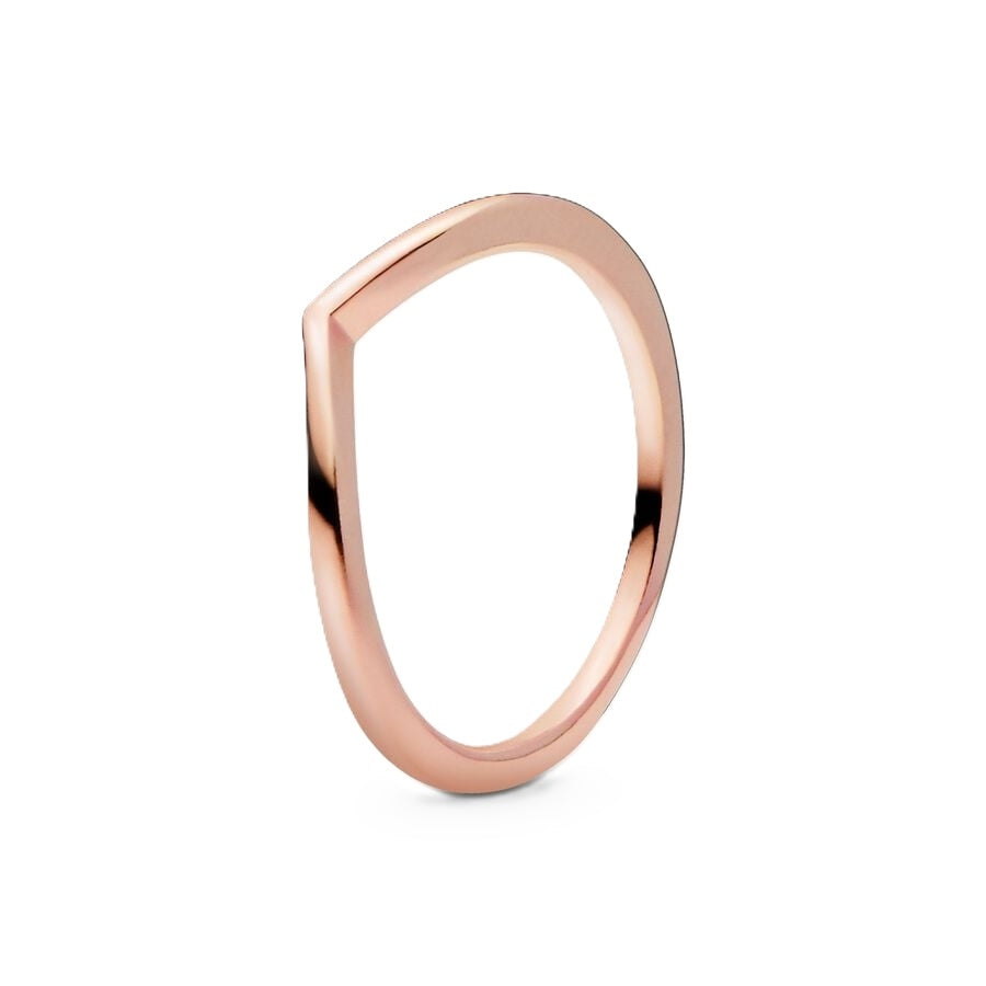 PANDORA JEWELS Mod. WISHBONE 14K ROSE GOLD-PLATED - RING - Size 48 ***SPECIAL PRICE*** 186314-48 Schmuck Gold Silver 925°