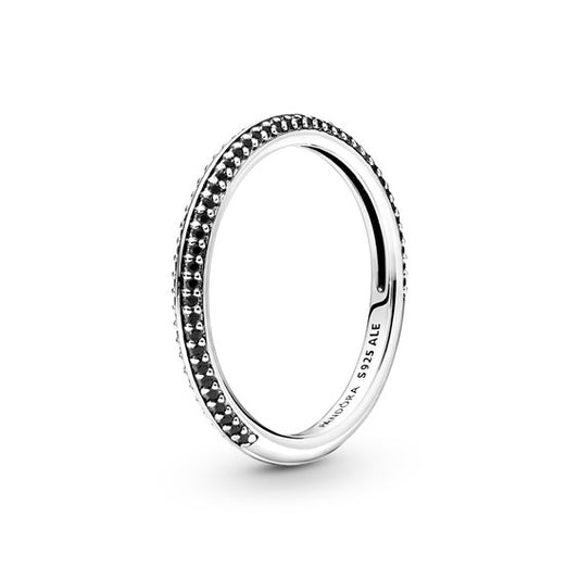PANDORA ME COLLECTION BLACK PAVE - RING - Size 50 199679C02-50 Schmuck Schwarz Silver 925°