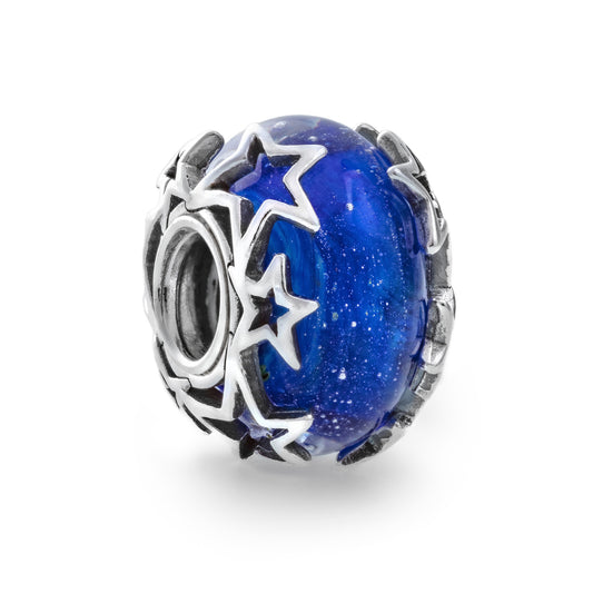 PANDORA Mod. GALAXY BLUE & STAR MURANO CHARM Damen Charm aus Silber 925 in Blau 790015C00 – Produktansicht