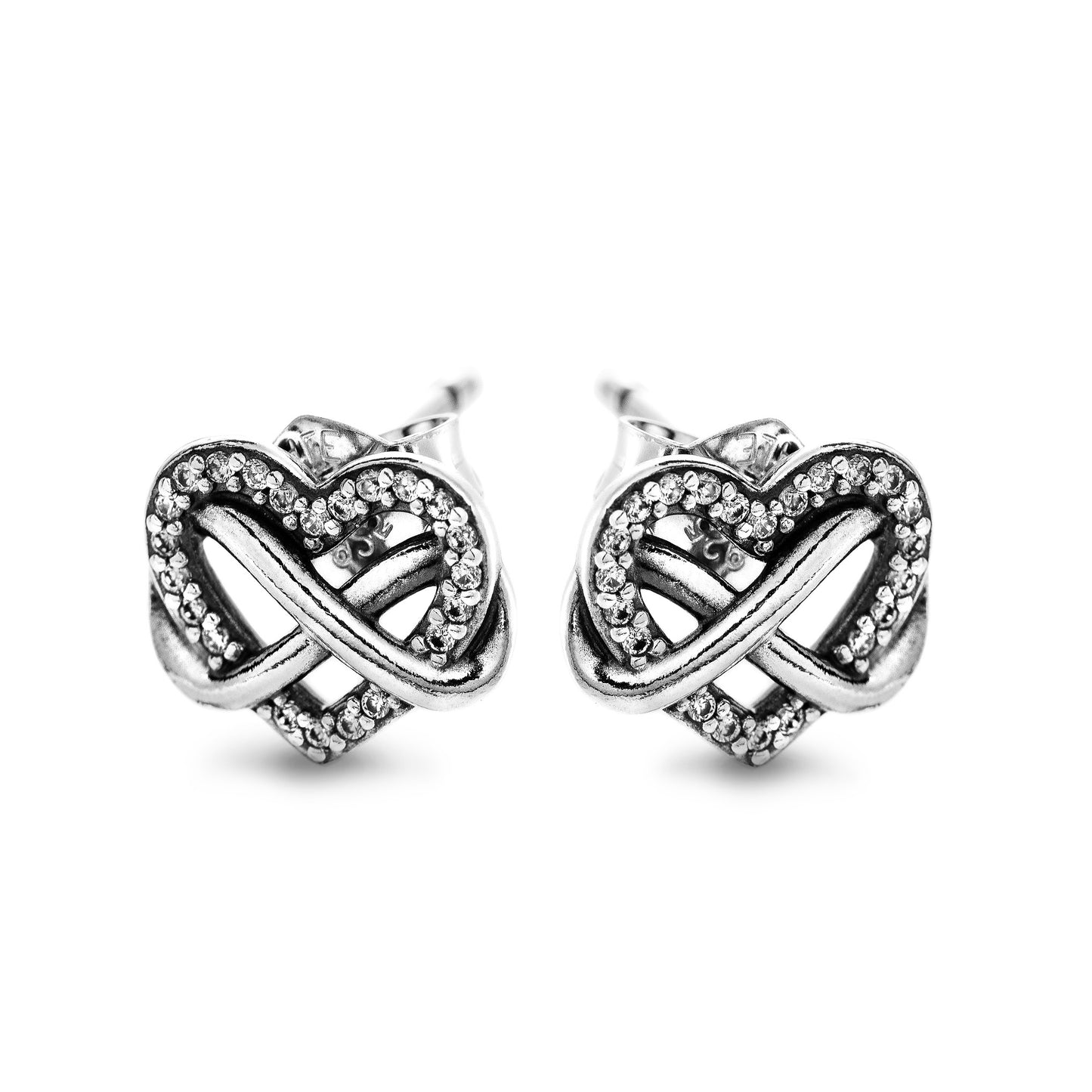 PANDORA Mod. SPARKLING INFINITY HEART STUD EARRINGS. 292667C01 Schmuck Silber Silver 925°