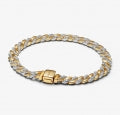 PANDORA Mod. TWO-TONE PAVÉ CUBAN CHAIN BRACELET 564229C01-18 Schmuck Silber Silver 925° ansicht-3