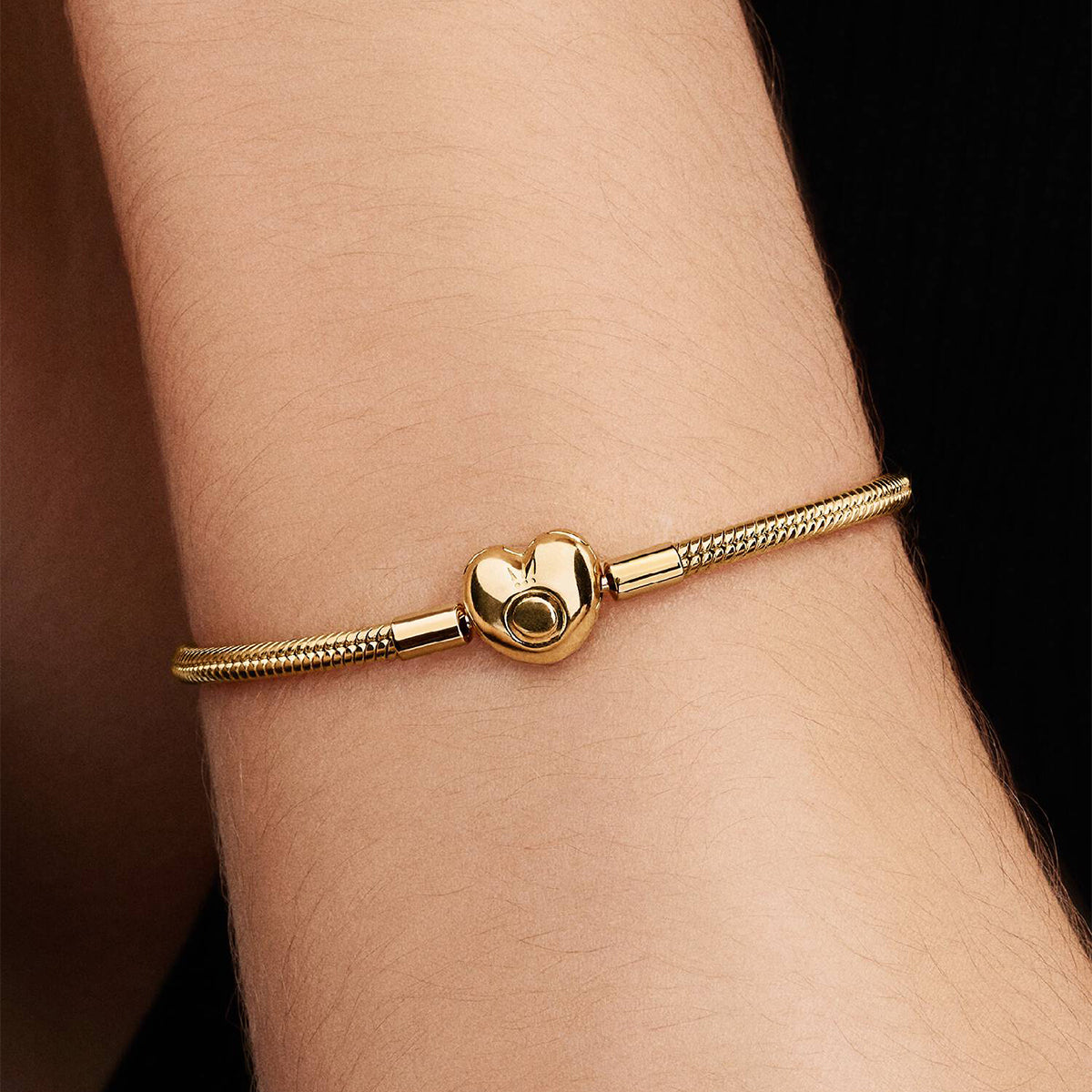 PANDORA MOMENTS HEART CLASP SNAKE CHAIN BRACELET 563050C00-19 Schmuck Silber Silver 925° ansicht-2