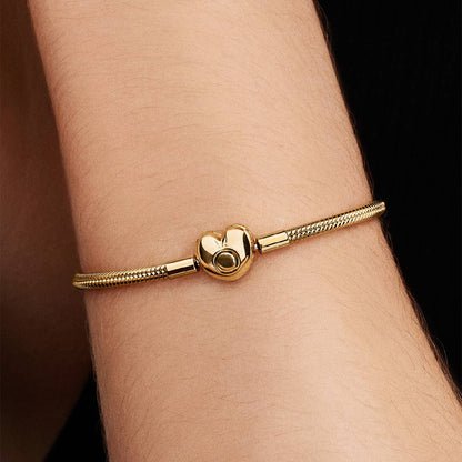 PANDORA MOMENTS HEART CLASP SNAKE CHAIN BRACELET 563050C00-19 Schmuck Silber Silver 925° ansicht-2