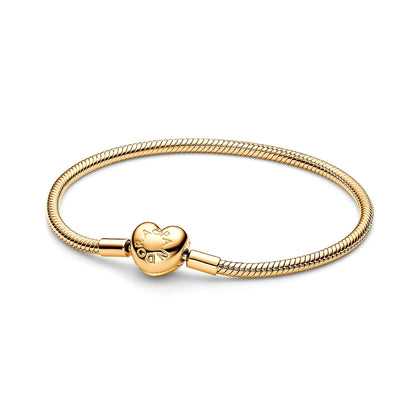 PANDORA MOMENTS HEART CLASP SNAKE CHAIN BRACELET 563050C00-19 Schmuck Silber Silver 925° ansicht-3