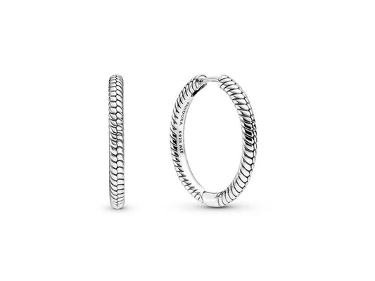 PANDORA MOMENTS HEART HOOP EARRINGS Damen Ohrstecker aus Silber 925 in Silber 299532C00 – Produktansicht