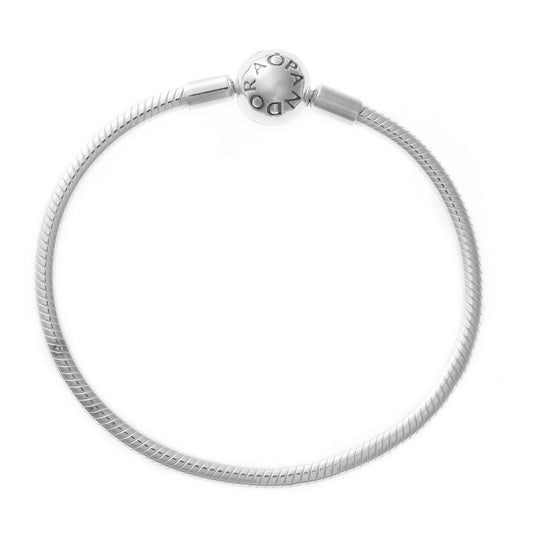PANDORA MOMENTS SMOOTH SNAKE CHAIN BRACELET Damen Armband aus Silber 925 in Silber 590728-18 – Produktansicht