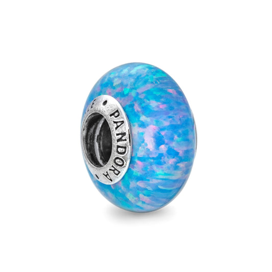 PANDORA OPALESCENT OCEAN BLUE CHARM Damen Charm aus Silber 925 in Blau 791691C01 – Produktansicht