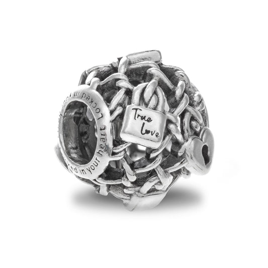 PANDORA OPENWORK CHAIN LINK PADLOCK CHARM 790071C00 Schmuck Silber Silver 925°