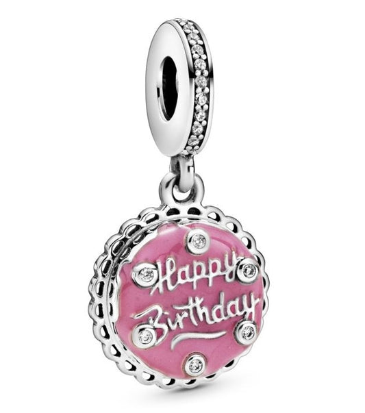 PANDORA PINK BIRTHDAY CAKE DANGLE CHARM Damen Charm aus Silber 925 in Silber 798888C01 – Produktansicht