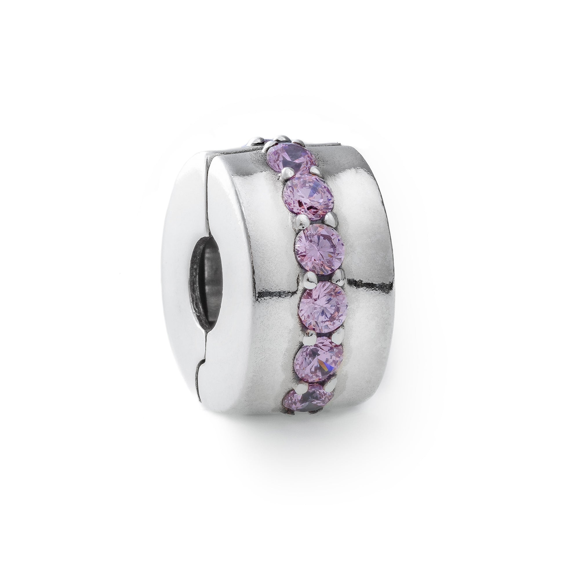 PANDORA PINK SPARKLING ROW CLIP 791972PCZ Schmuck Silber Silver 925°