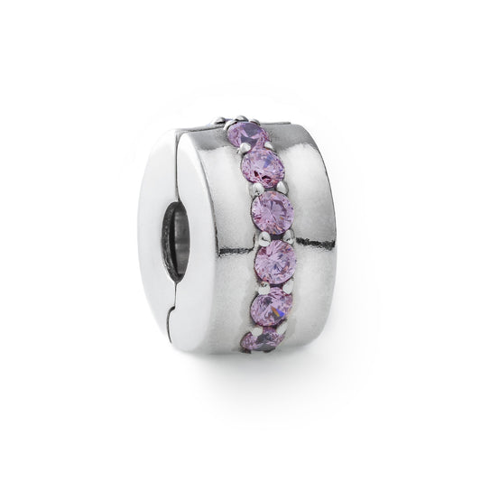 PANDORA PINK SPARKLING ROW CLIP 791972PCZ Schmuck Silber Silver 925°