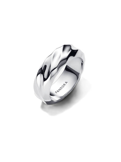 PANDORA RIBBLED WIDE BAND RING 193886C00-54 Schmuck Silber Silver 925°