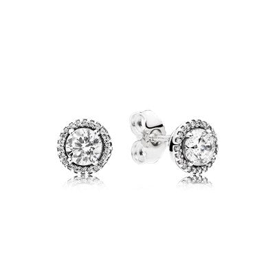 PANDORA ROUND SPARKLE STUD EARRINGS Damen Ohrstecker aus Silber 925 in Silber 296272CZ – Produktansicht