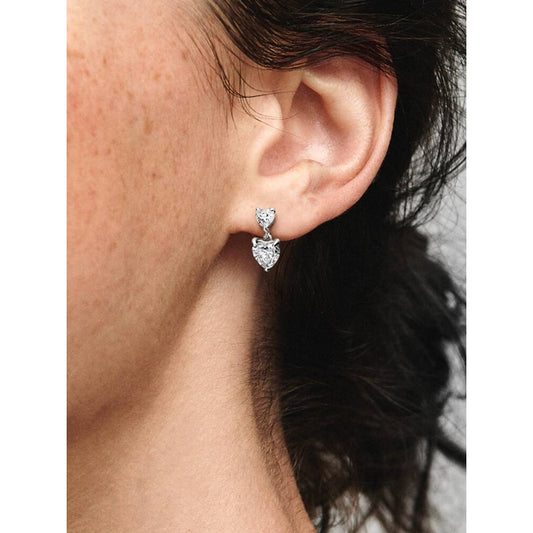 PANDORA SPARKLING DOUBLE HOOP EARRINGS 291199C01 Schmuck Silber Silver 925° - Case: 40 mm