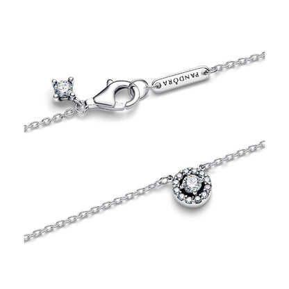 PANDORA SPARKLING ROUND HALO PENDANT COLLIER NECKLACE 393548C01-45 Schmuck Silber Silver 925° ansicht-2