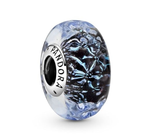 PANDORA WAVY DARK BLUE MURANO GLASS OCEAN CHARM Damen Charm aus Silber 925 in Blau 798938C00 – Produktansicht