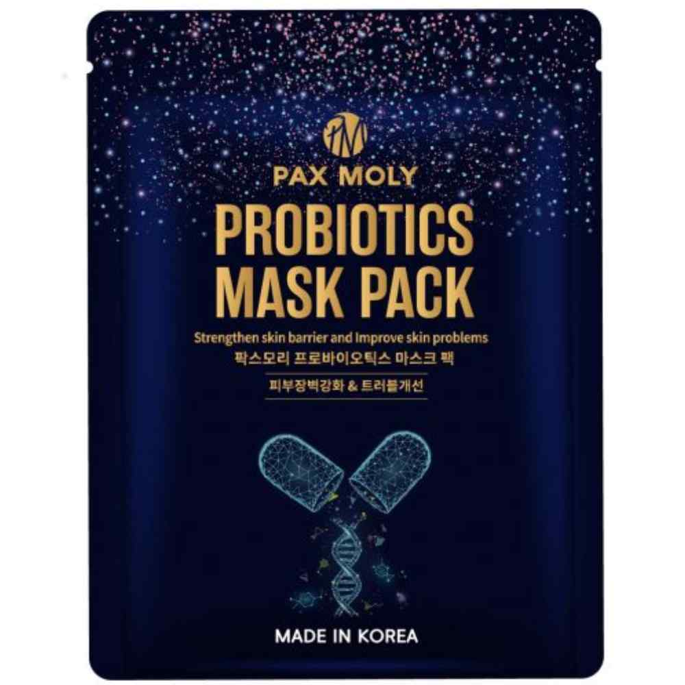 PaxMoly Gesichtsmaske PaxMoly, Probiotics, Hydrating & Nourishing, Sheet Mask, Face, Day & Night, 25 ml Regular