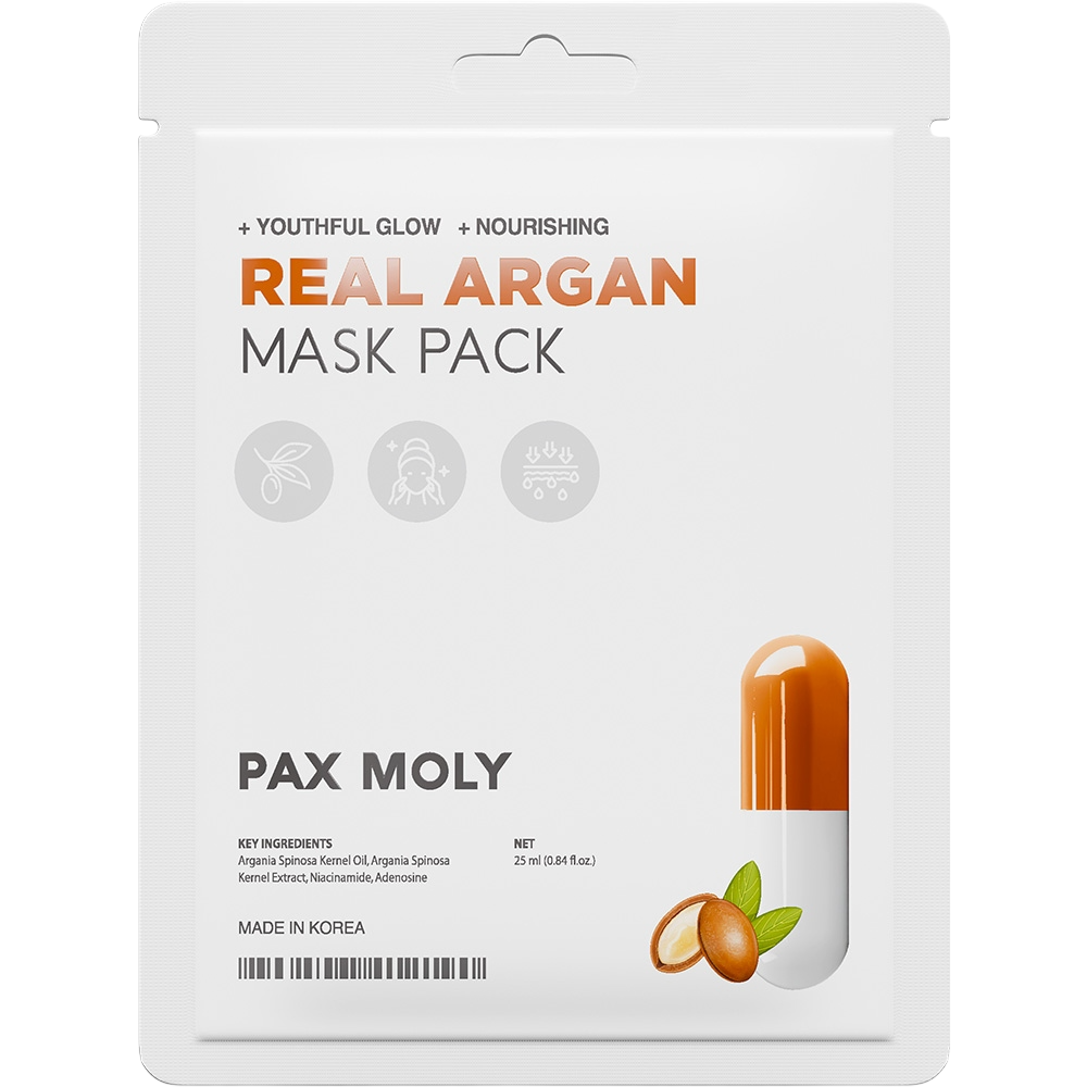 PaxMoly PaxMoly, Real Argan, Hydrating & Moisturising, Gesichtsmaske, Gesicht, Tag & Nacht, 25 ml Regular