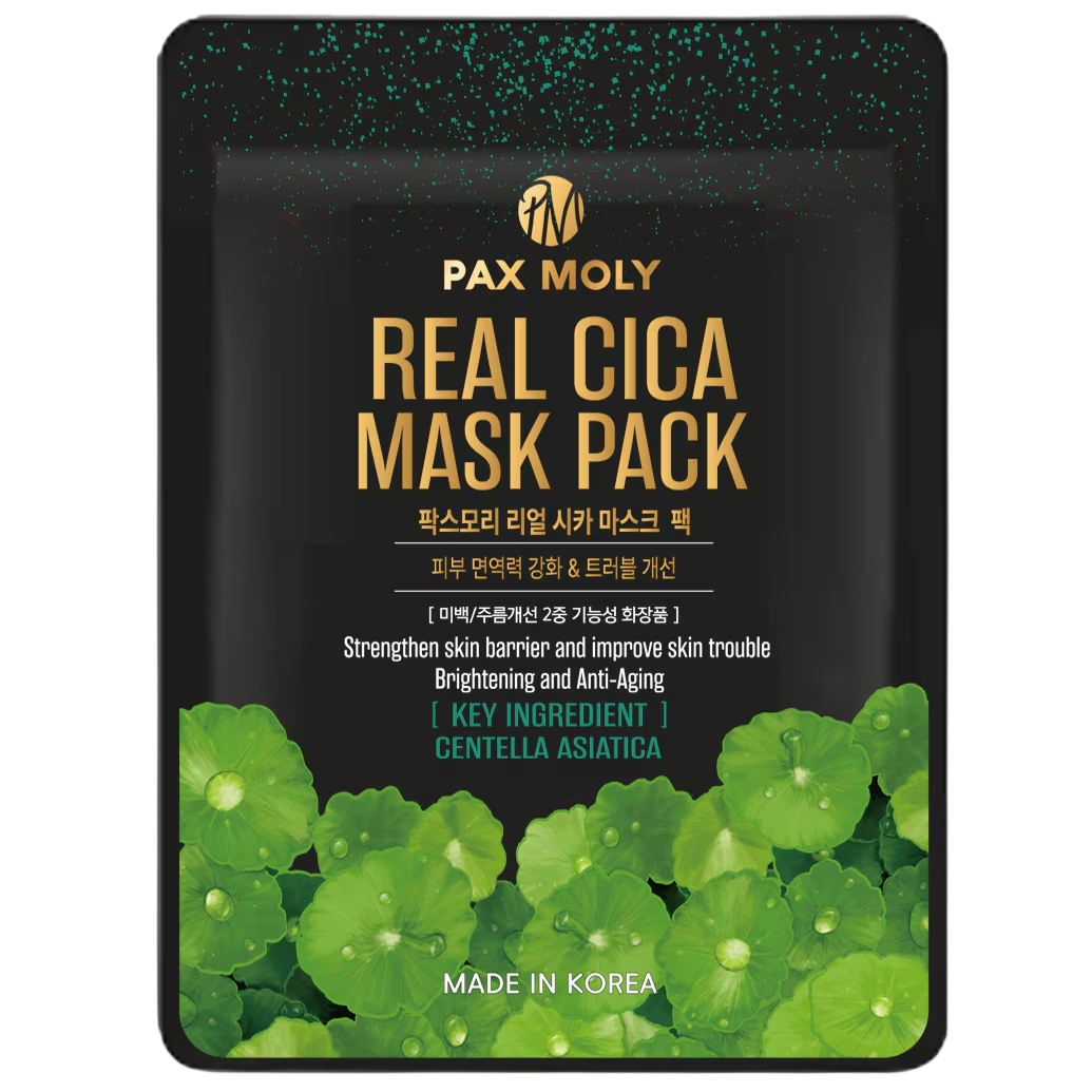 PaxMoly PaxMoly, Real Cica, Soothing & Brightening, Gesichtsmaske, Gesicht, Tag & Nacht, 25 ml Regular