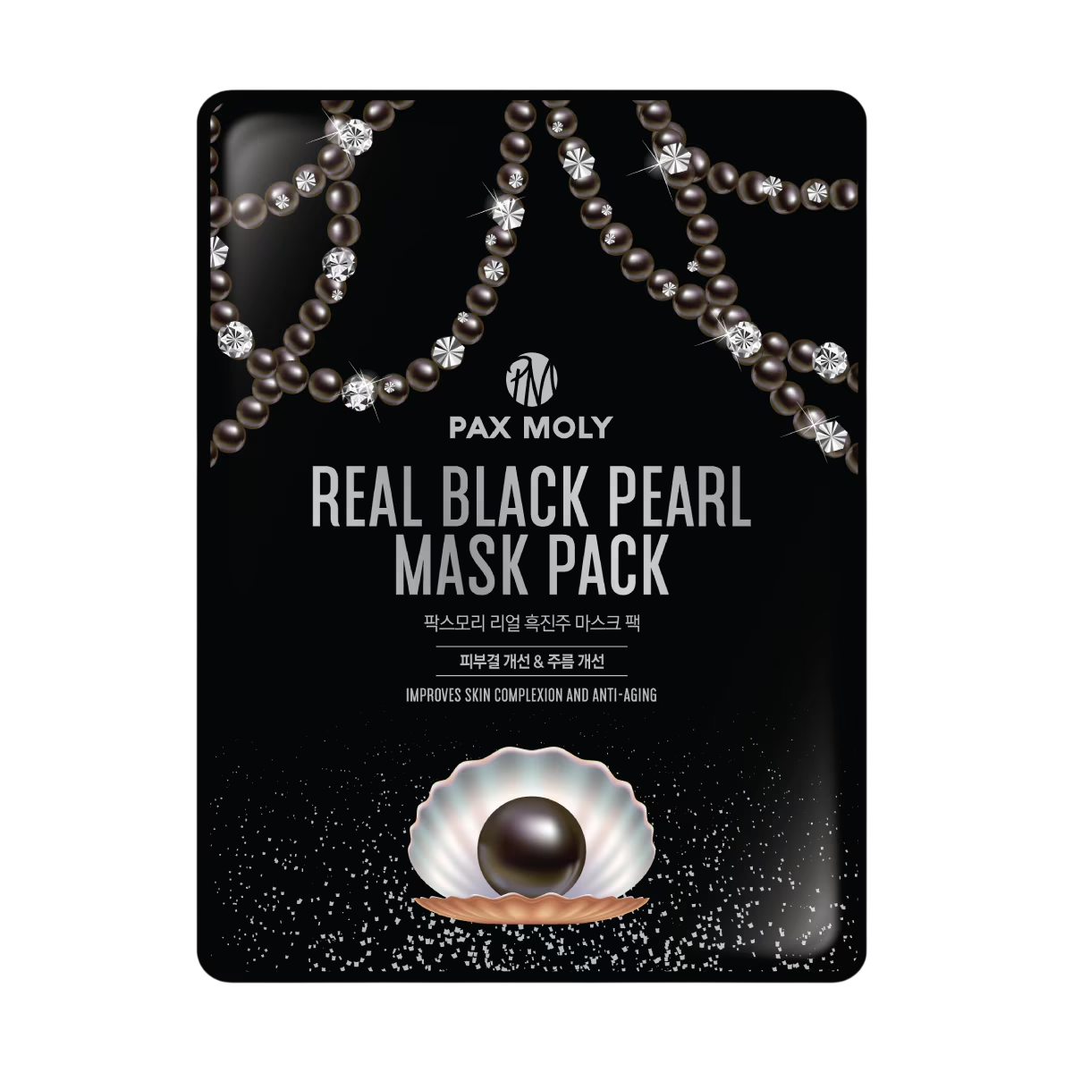PaxMoly PaxMoly, Real Black Pearl, Anti-Aging, Gesichtsmaske, Für das Gesicht, 25 ml Regular