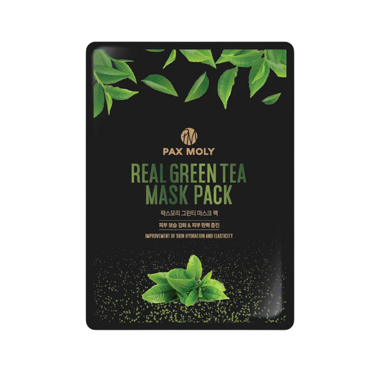 PaxMoly PaxMoly, Real Green Tea, Hydration & Elasticity, Gesichtsmaske, Für das Gesicht, 25 ml Regular