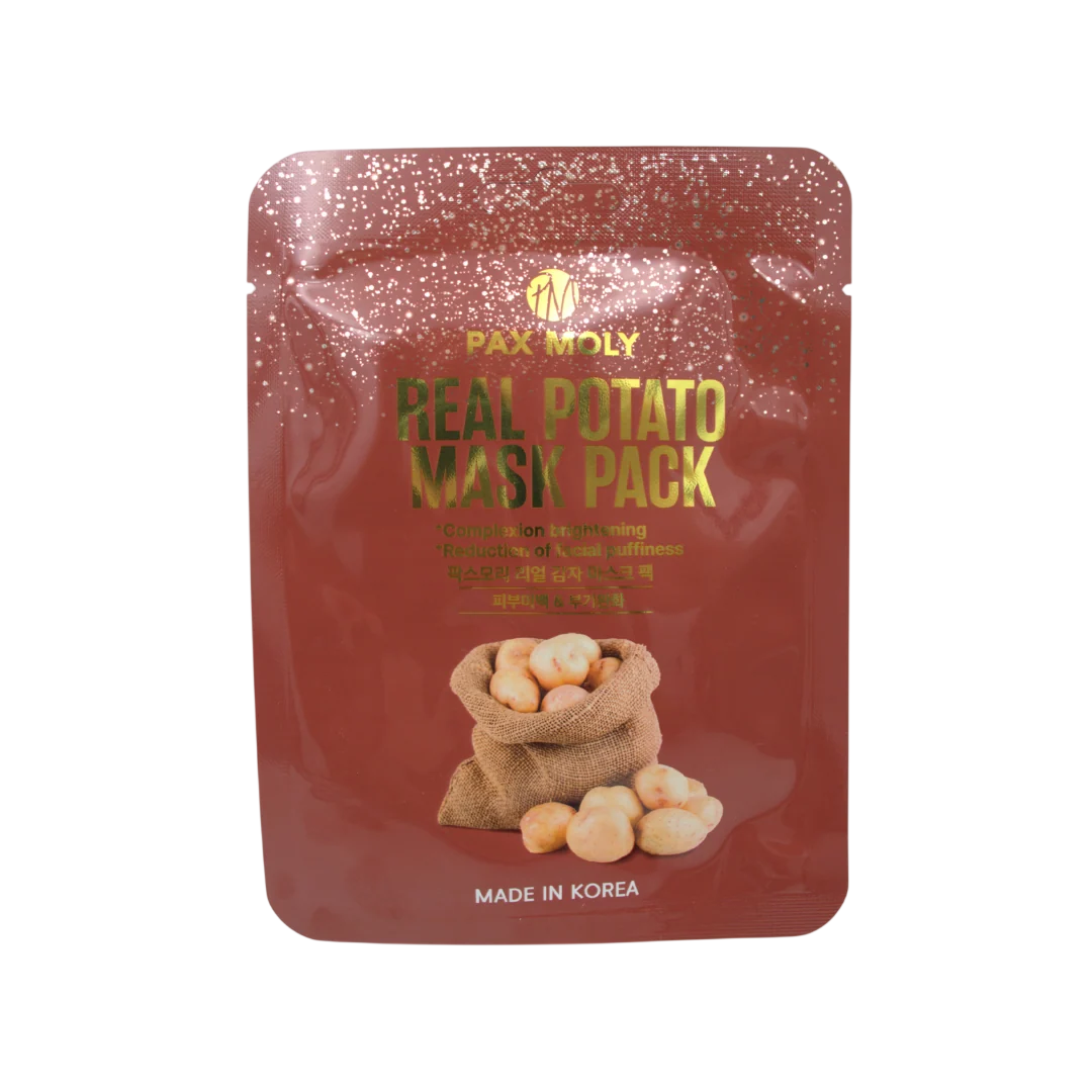 PaxMoly Gesichtsmaske PaxMoly, Real Potato, Brightening, Sheet Mask, For Face, Day & Night, 25 ml Regular