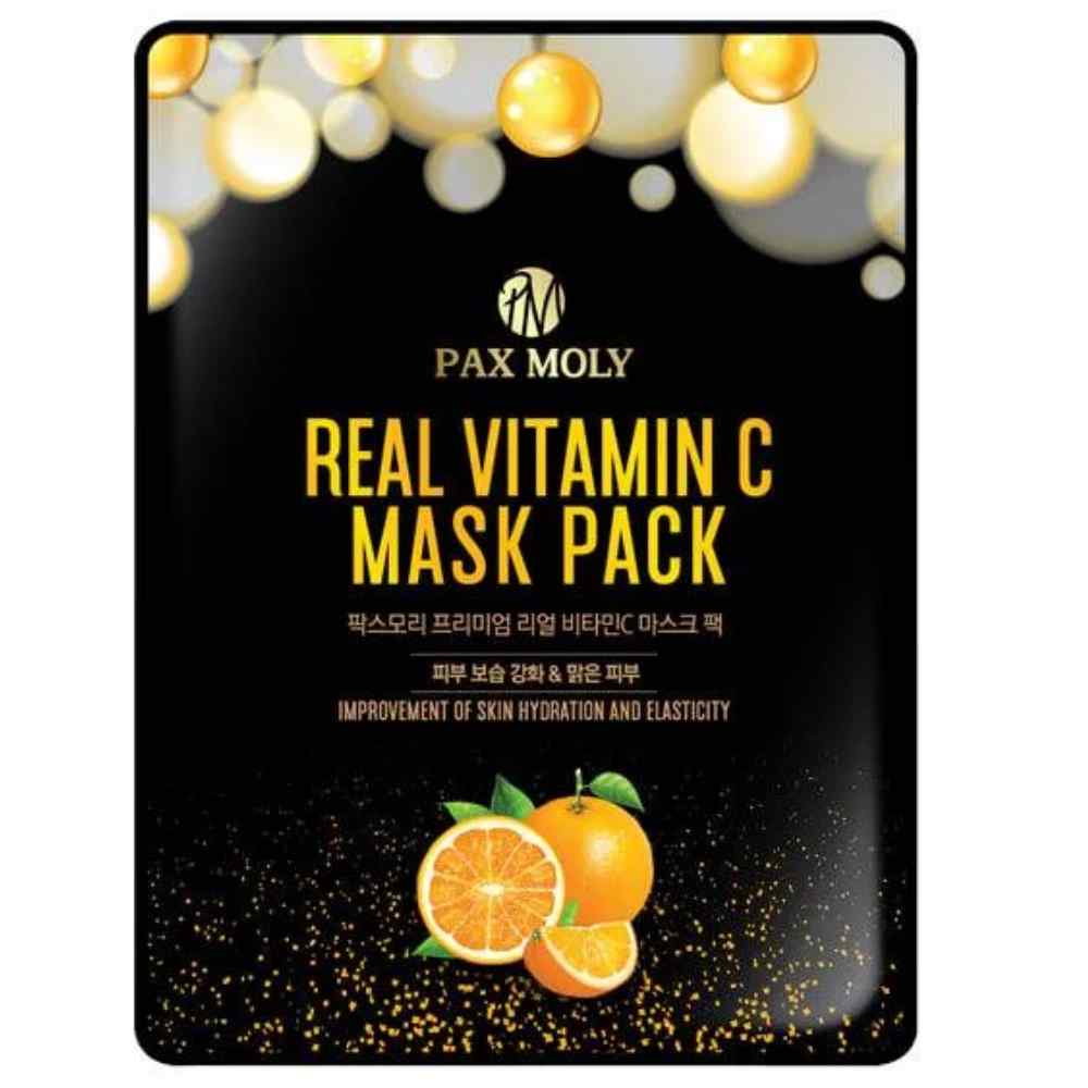 PaxMoly PaxMoly, Real Vitamin C, Brightening & Anti-Aging, Gesichtsmaske, Gesicht, Tag & Nacht, 25 ml Regular
