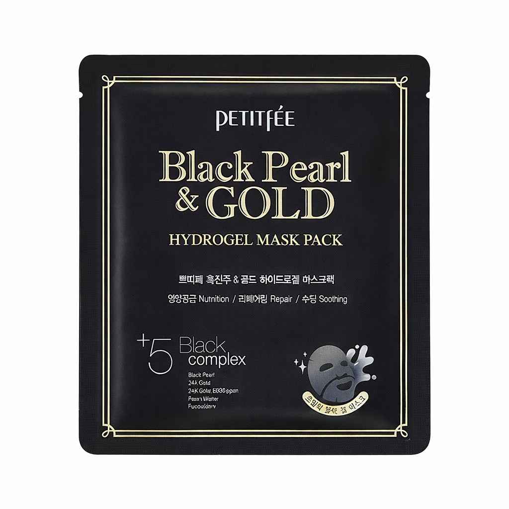 Petitfee Petitfee, Black Pearl & Gold, Hydrating & Brightening, Gelmaske, Gesicht, 32 g Regular