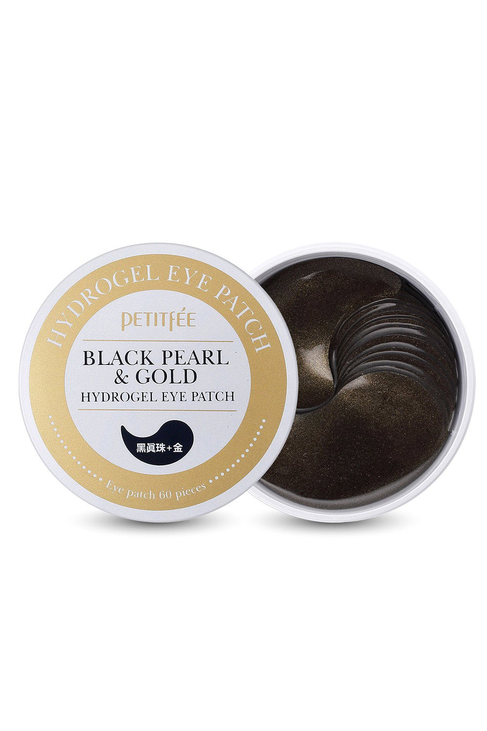 Petitfee Petitfee, Black Pearl & Gold, Hydrogel, Hydrating & Brightening, Tag & Nacht, Augenklappe, 60 stk Regular