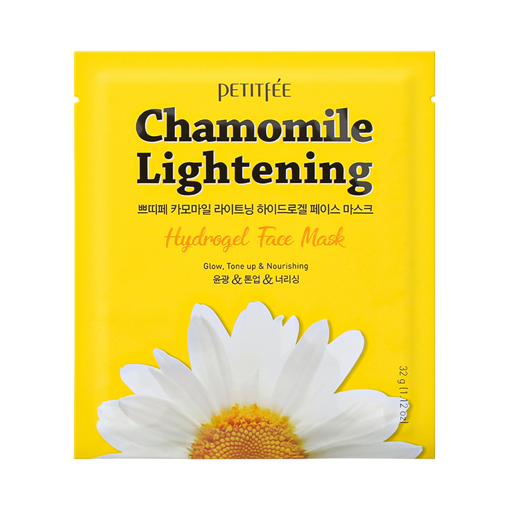 Petitfee Gesichtsmaske Petitfee, Chamomile Lightening, Glowing, Sheet Mask, For Face, 32 g Regular