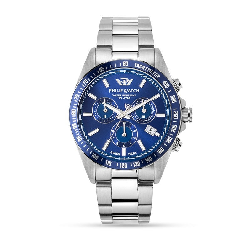 PHILIP WATCH CARIBE SPORT R8273607005 Chronograph Armbanduhr 42 mm Silber ansicht-2