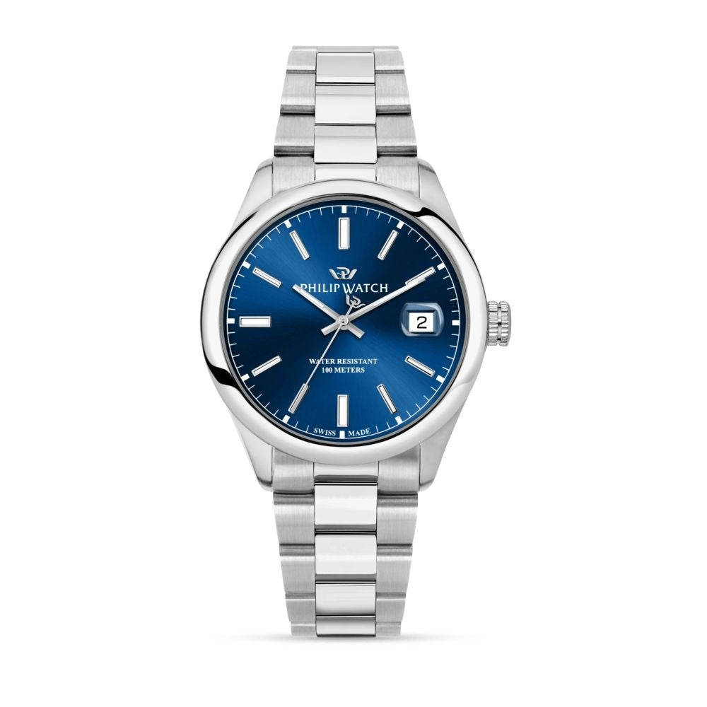 PHILIP WATCH CARIBE URBAN R8253597644 Date Armbanduhr Silber ansicht-2