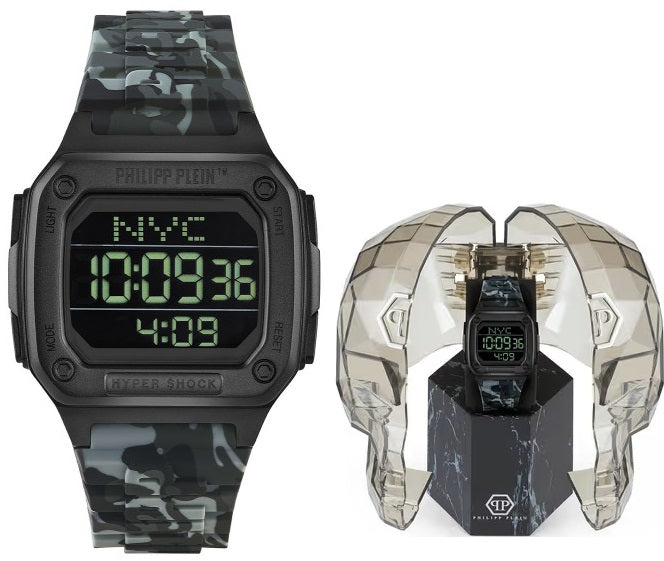 PHILIPP PLEIN Mod. HYPER SHOCK ***SPECIAL PRICE*** PWHAA1822 Multifunction Armbanduhr 44 mm Schwarz ansicht-2
