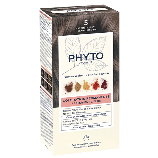 Phyto Phyto, Color, Permanente Haarfarbe, 5 Light Chestnut, 50 ml Regular