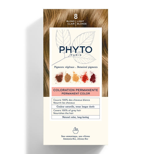 Phyto Phyto, Color, Permanente Haarfarbe, 8 Light Blonde, 50 ml Regular