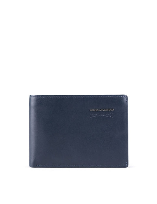 Piquadro Piquadro, Obidos, Lederbrieftasche, Münzhalter, Blau, Für Männer Regular