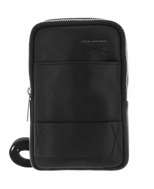 Piquadro Piquadro, Obidos, Leder-Umhängetasche, Schwarz, Für Männer Regular