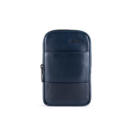 Piquadro Piquadro, Piquadro, Telefon-Organizer, Leder-Umhängetasche, Blau, 18 x 12 x 2,50 cm, Für Männer Regular