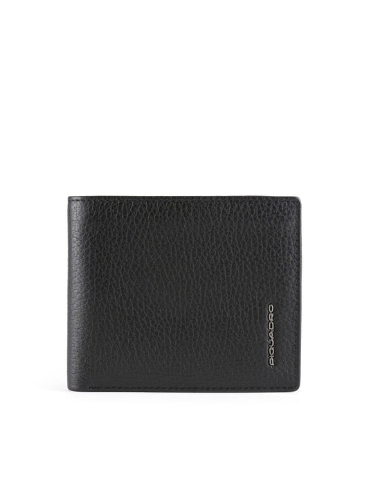 Piquadro Piquadro, Piquadro, Lederbrieftasche, Mit Münzfach mit Reißverschluss, Schwarz, Für Männer Regular
