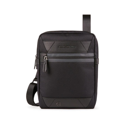 Piquadro Piquadro, Trakai, Leder & Stoff, Klein, Textil-Umhängetasche, Schwarz, 27 x 21 x 5 cm, Für Männer Regular