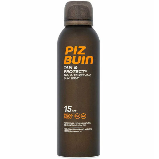 Piz Buin Piz Buin, Tan & Protect, Beschleunigt die natürliche Bräunung, Sonnenschutzspray, SPF 15, UVA/UVB Schutz, 150 ml Reg