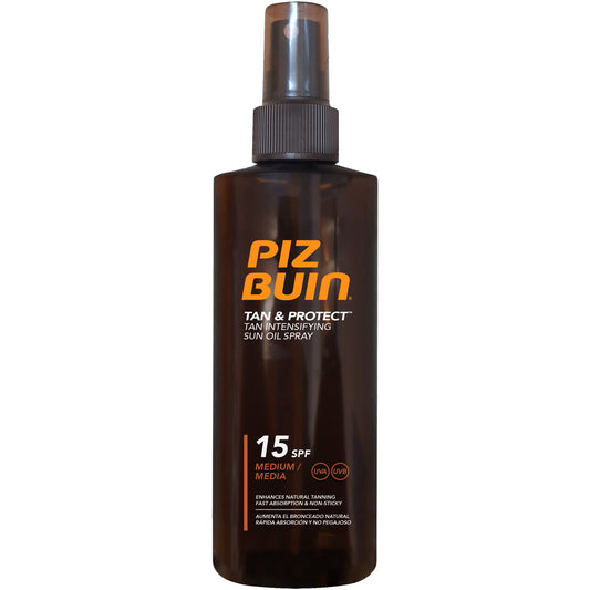 Piz Buin Piz Buin, Tan & Protect, Beschleunigt die natürliche Bräunung, Bräunungsöl, SPF15, 150 ml Regular
